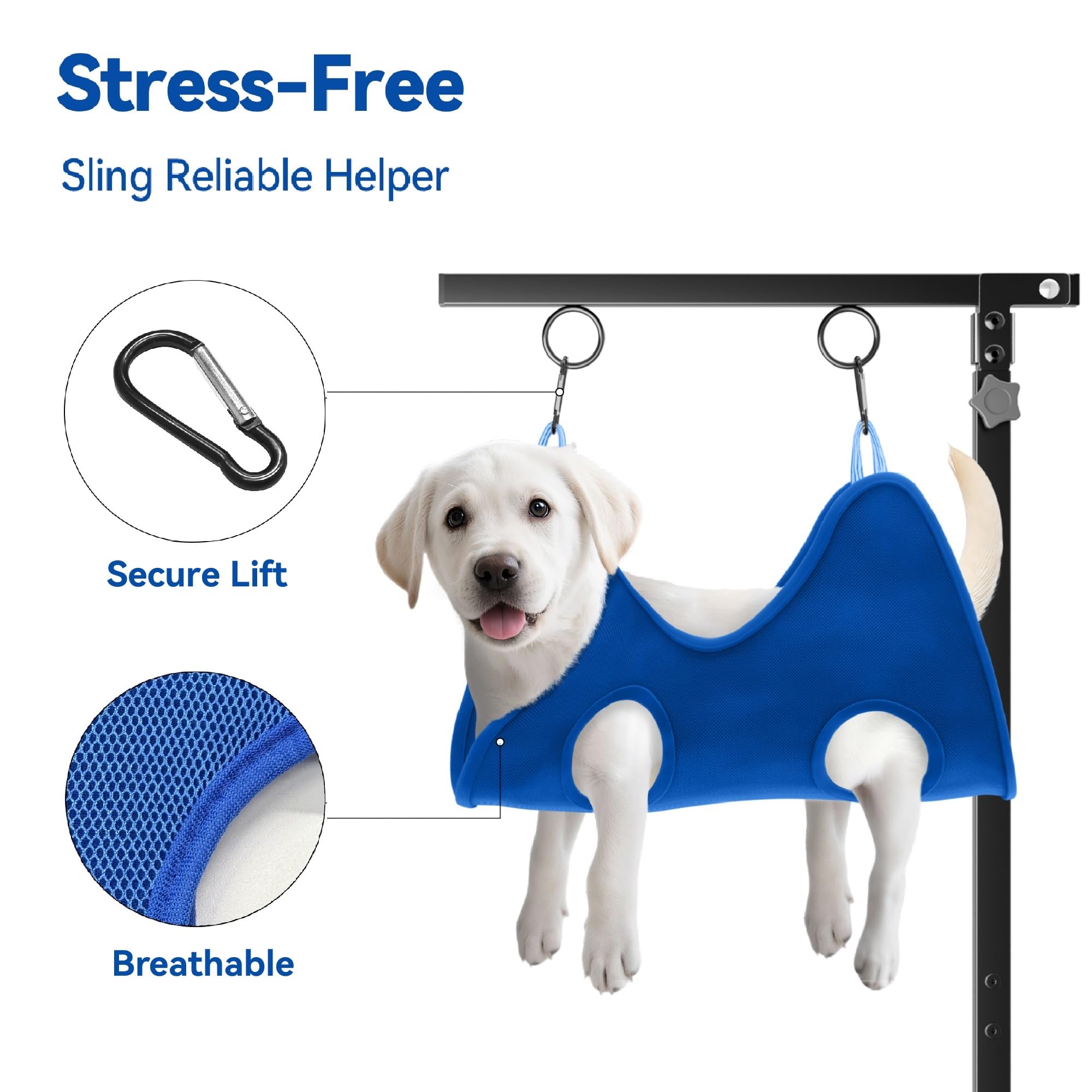 niffgaff Braccio pieghevole per toelettatura del cane con morsetto
