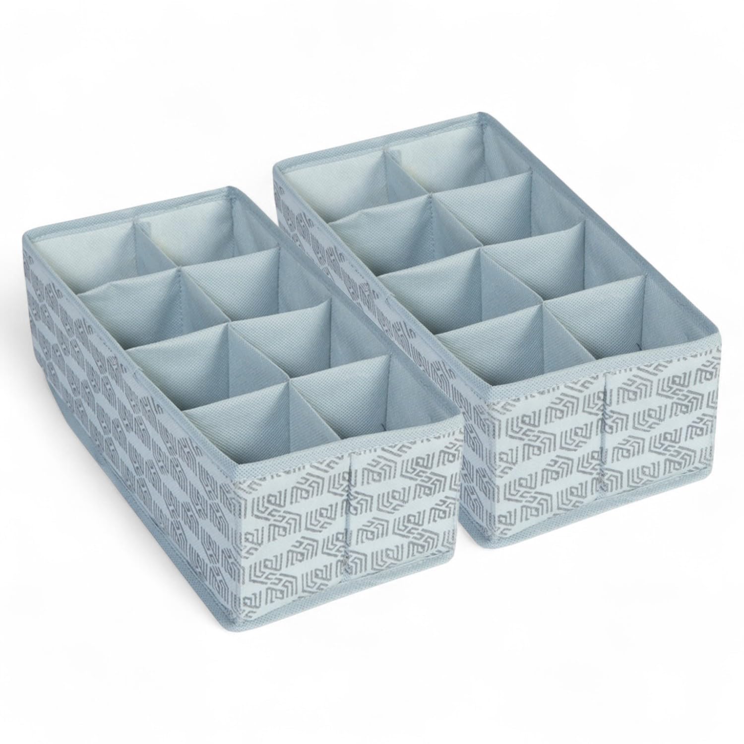 HomeStrap Tie Organizer Pack of 2 | 8-Slot Non-Woven Foldable Storage Box for Ties, Belts, Scarves & Accessories | Drawer & Closet Divider | Wardrobe Organizer for Neat & Crease-Free Storage – Grey-image-49