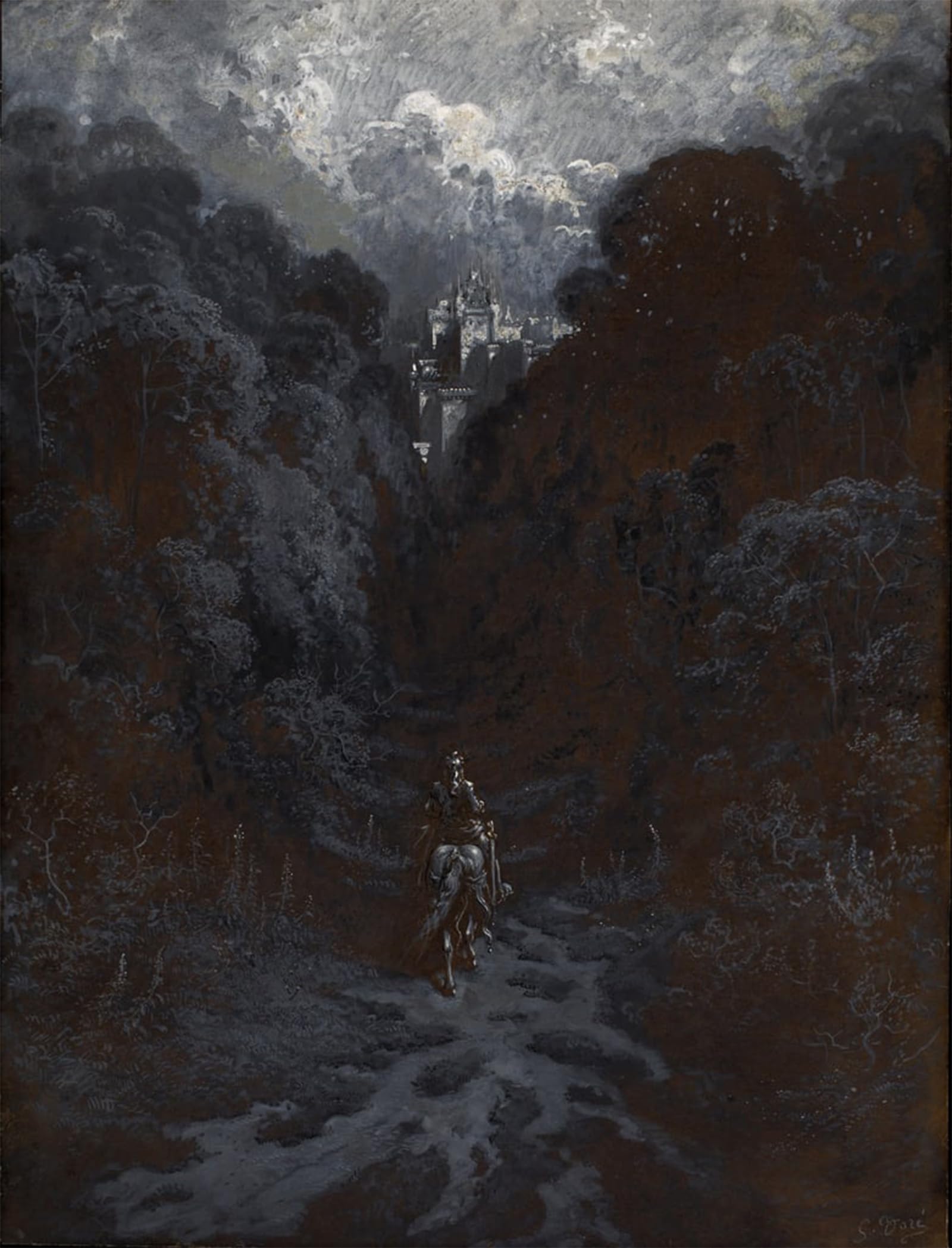 Toile Gustave Doré Sir Lancelot affiche paysage d'art pour décoration bureau 60x90cm - 5