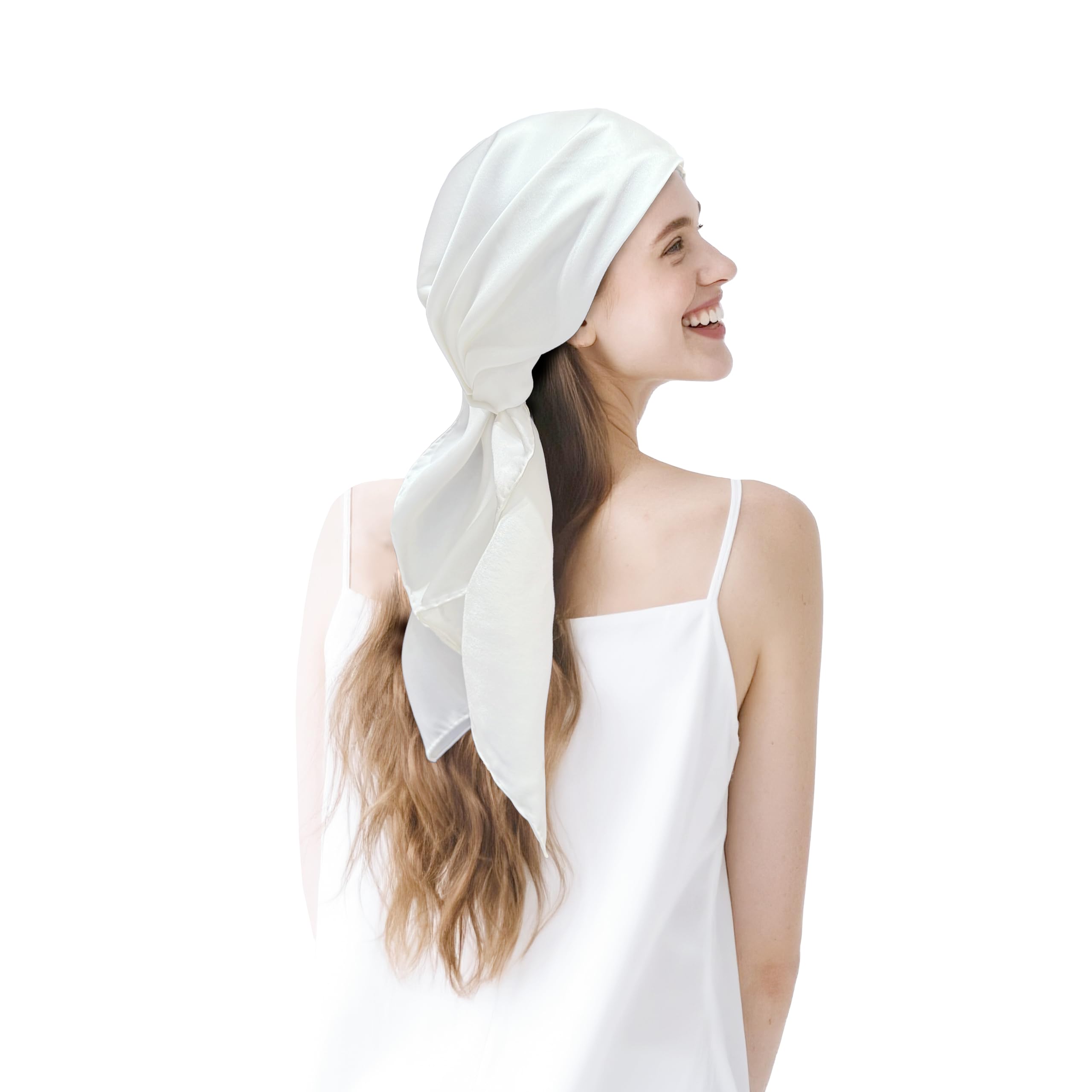 townssilk Pañuelo de seda 100% seda de morera para mujer, 90 x 90 cm, certificado Öko-Tex, lujoso y sedoso liso, pañuelo para el cuello, accesorio de moda cuadrado