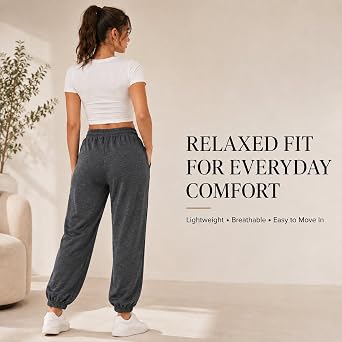 NWDEY Women's Joggers Tracksuit Bottoms, Ladies Cuffed Sweatpants with Pockets, High Waist Jogging Bottoms for Women, Gym, Sport & Casual Wear
