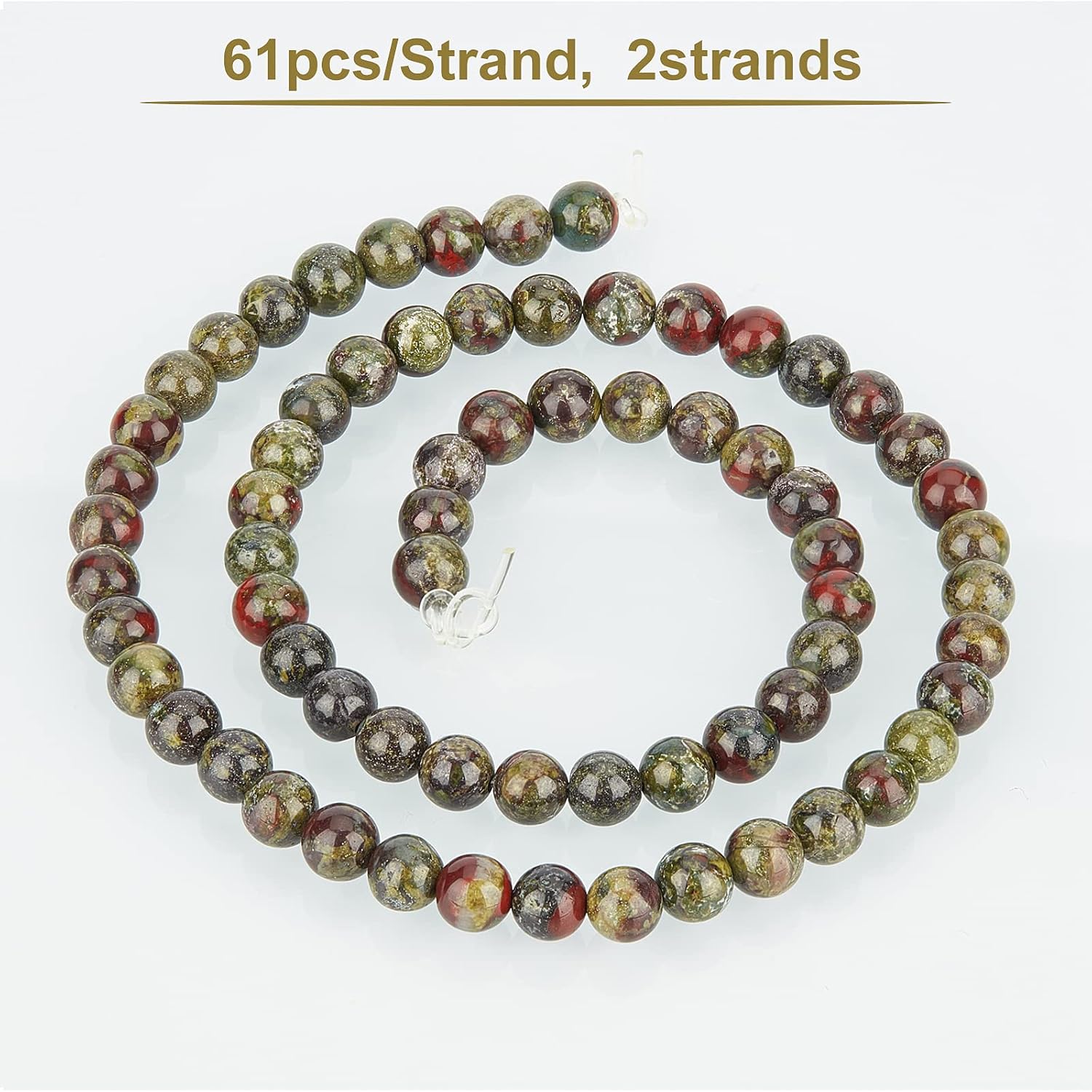 OLYCRAFT 122PCS Natural Stone Beads, 6mm Round, Yellow - Image 4