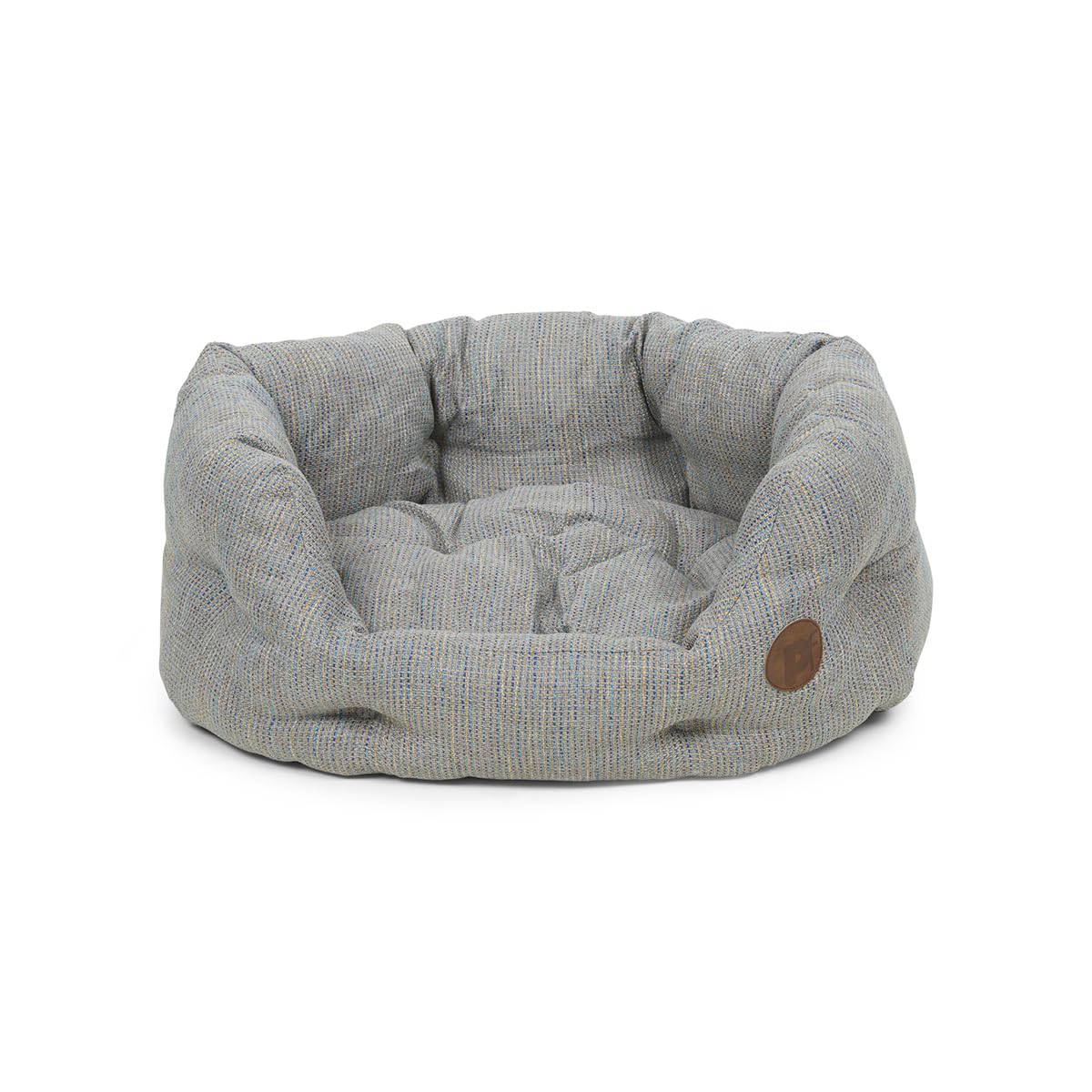 Petface Meadow Weave Oval Dog Bed with Reversible Cushion, Machine Washable, Medium (Pack of 1)