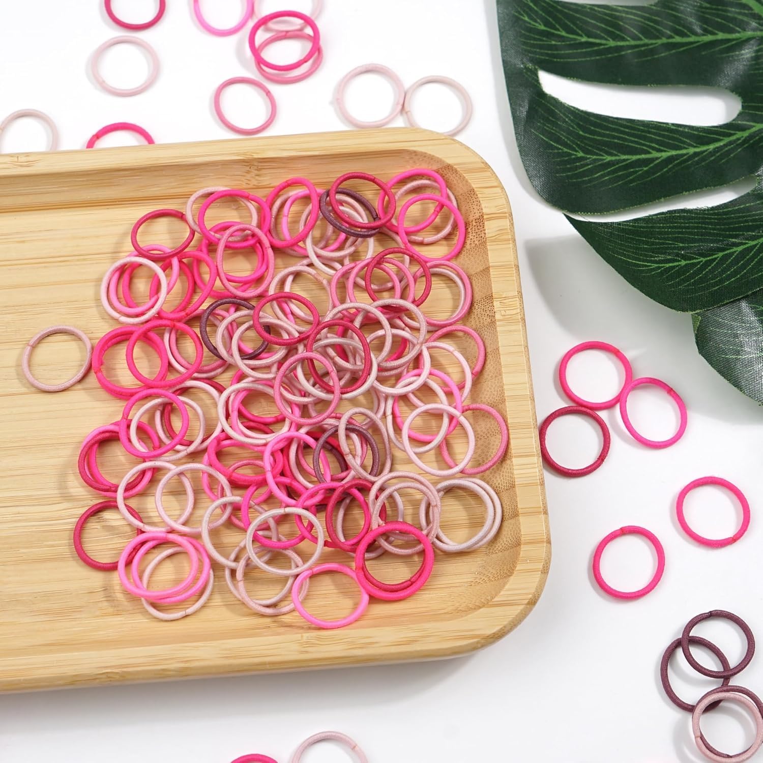 JOYOYO 360 elastici per capelli per bambini, elastici per capelli piccoli per bambine, bobine per capelli da 2 cm, accessori per capelli rosa per neonate