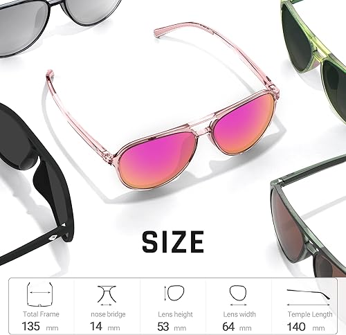 Miniatura 6 de Gafas de sol polarizadas de aviador para hombres y mujeres, gafas deportivas, pesca, barco, playa, golf, conducción, TR75