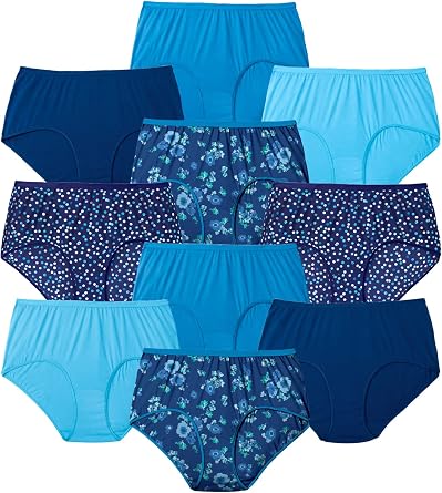 Comfort Choice Plus Size Full Coverage Cotton Brief 10-Pack