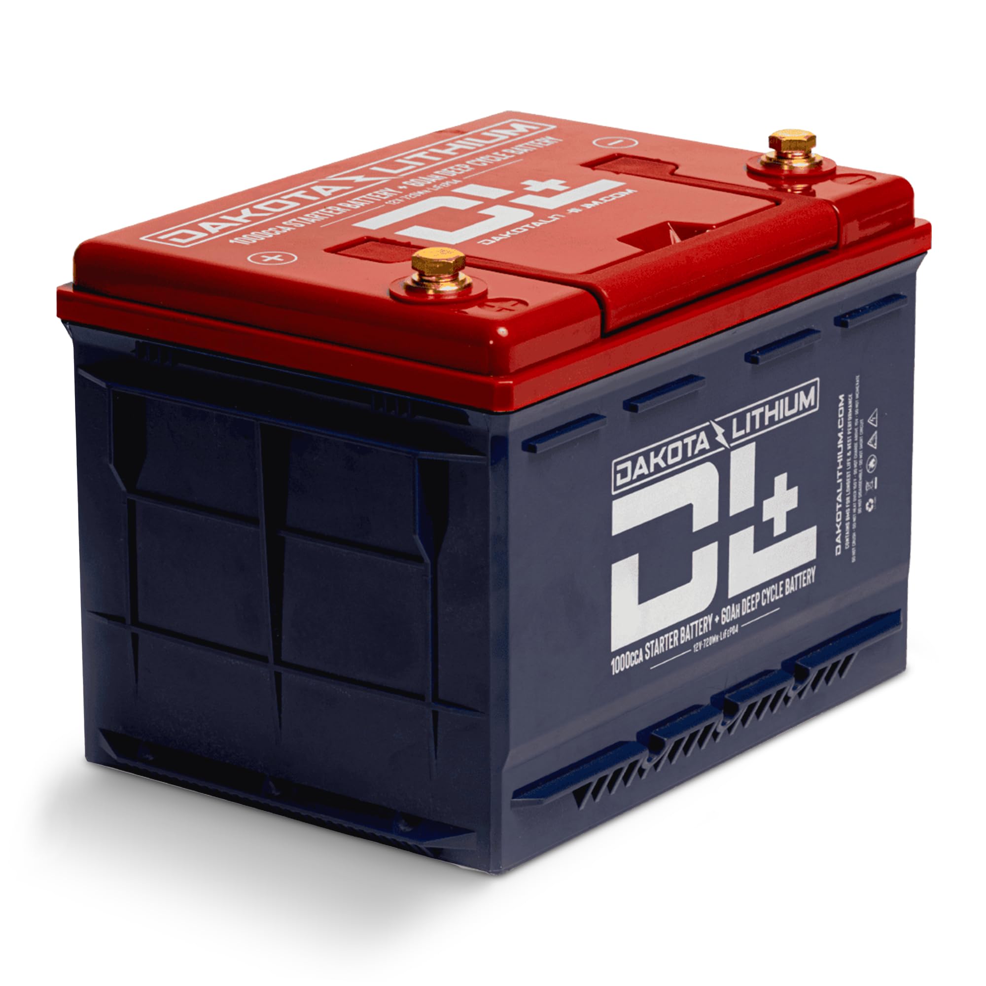 Dakota Lithium - 2 in 1 12V 60Ah Deep Cycle and 1000CCA Starter Battery - 11 Year USA Warranty, 2000+ Cycles - for Engine Starting, Trolling Motors,