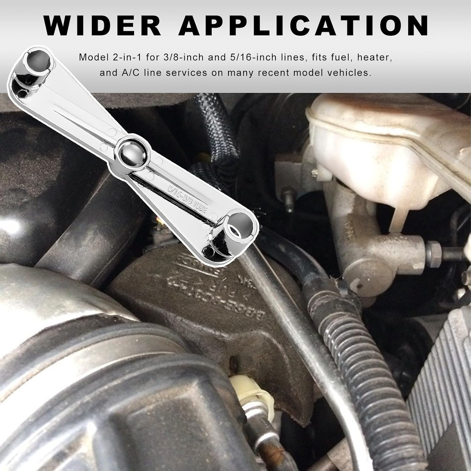 Scissor Fuel Line Disconnect Tool, 3/8" & 5/16" Fuel Filter Remover for Quick Disconnection, Multi-Purpose Scissor Tool for Heater Hose A/C Line Transmission Oil Cooler Lines (2-in-1)