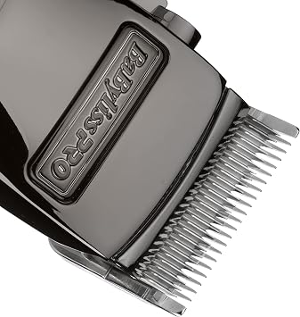 BaBylissPRO Cordless Super Motor Hair Clipper and Trimmer, Professional Mens Grooming Set, Precision Japanese Steel Blades, 6 Guides Cutting Grades 1-6, BAB8705U, Black