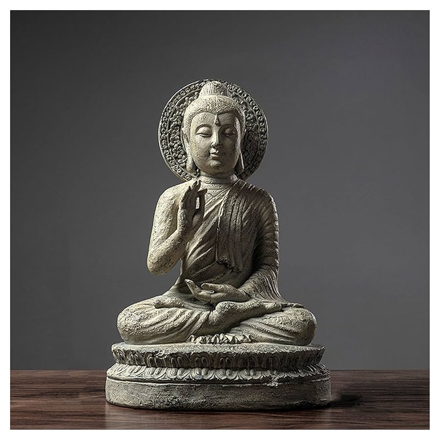 如来仏様 仏像 置物 仏像 仏陀 神様像 ブラス アクショービャ 阿しゅく如来 13.5cm