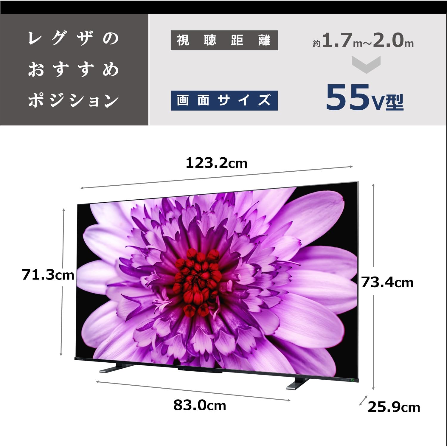 Amazon | REGZA 55インチ 4K液晶テレビ 55M550K 4Kチューナー内蔵 外 