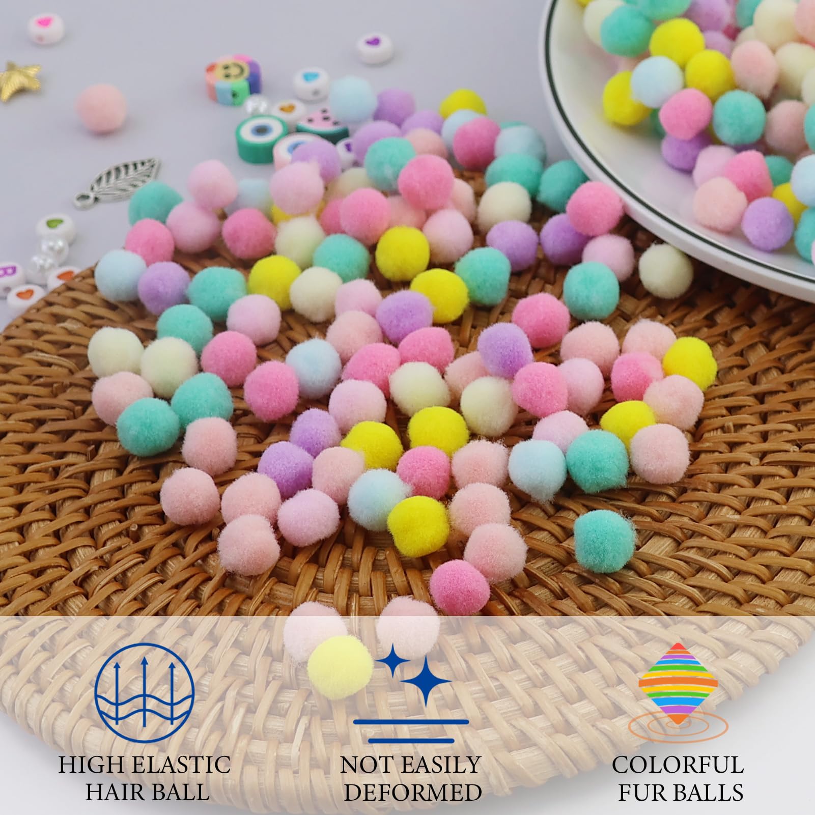 500 Pompon Colorati In Feltro Da 20 Mm – Set Per Fai Da Te, Decorazioni E Artigianato Creativo