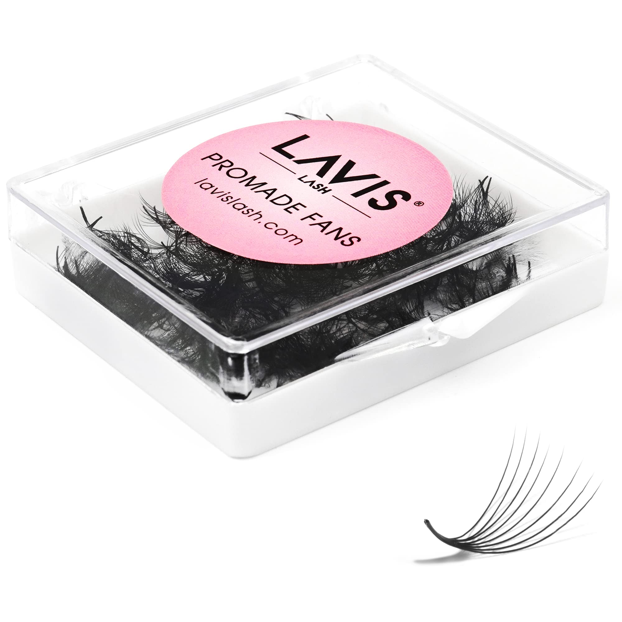 500 Promade Fans Eyelash Extension | Handmade Loose Volume Lash | Mutiple Options 3D-8D/10D/12D/14D/16D Fans | 0.03/0.05/0.07mm Thickness | C/CC/D Curl | 8-16mm Length(8D-0.05-D-13MM)