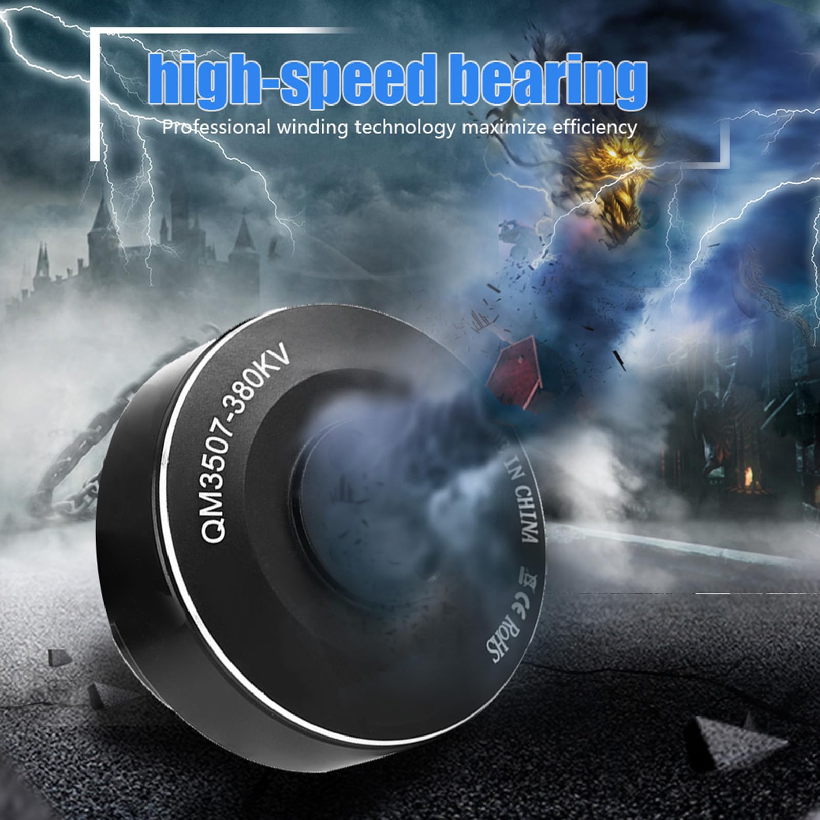 QM3507 Bürstenloser Motor 380KV 580KV 680KV CW CCW für FPV Quadcopter Drone, 6S ​​Lipo High Engine Teil für RC Multi Rotor Flugzeuge (680KV)