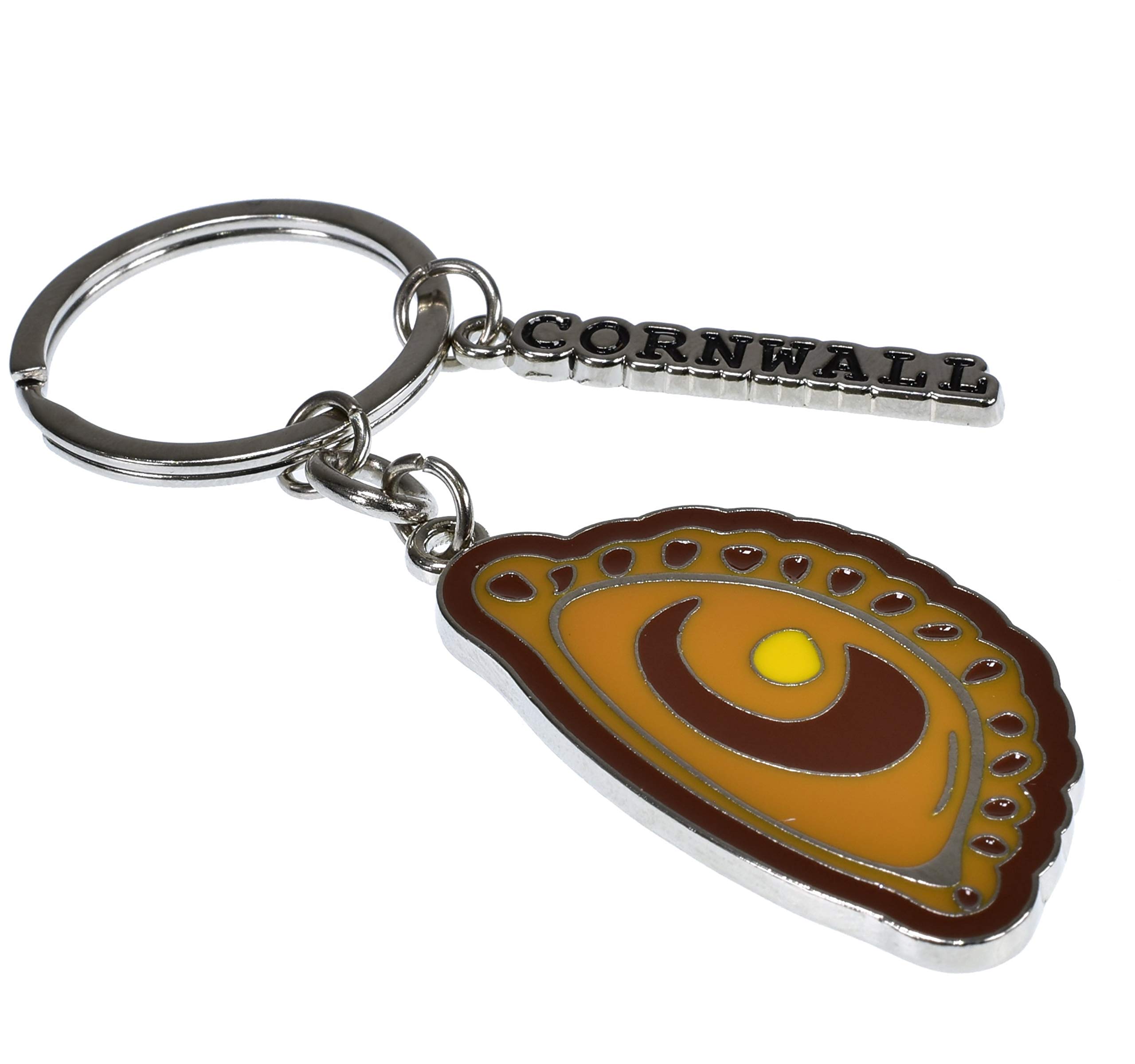 KandyToys Pasty Keyring, Pasty charm key chain, Cornwall key chain ideal stocking filler - cornish pasty one keyring supplied