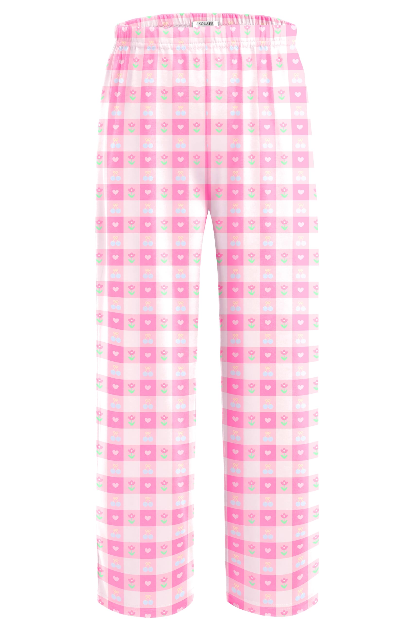 Ekouaer Girls Soft Pajamas Pants Cute Print Pattern PJ Bottoms Lounge Pants