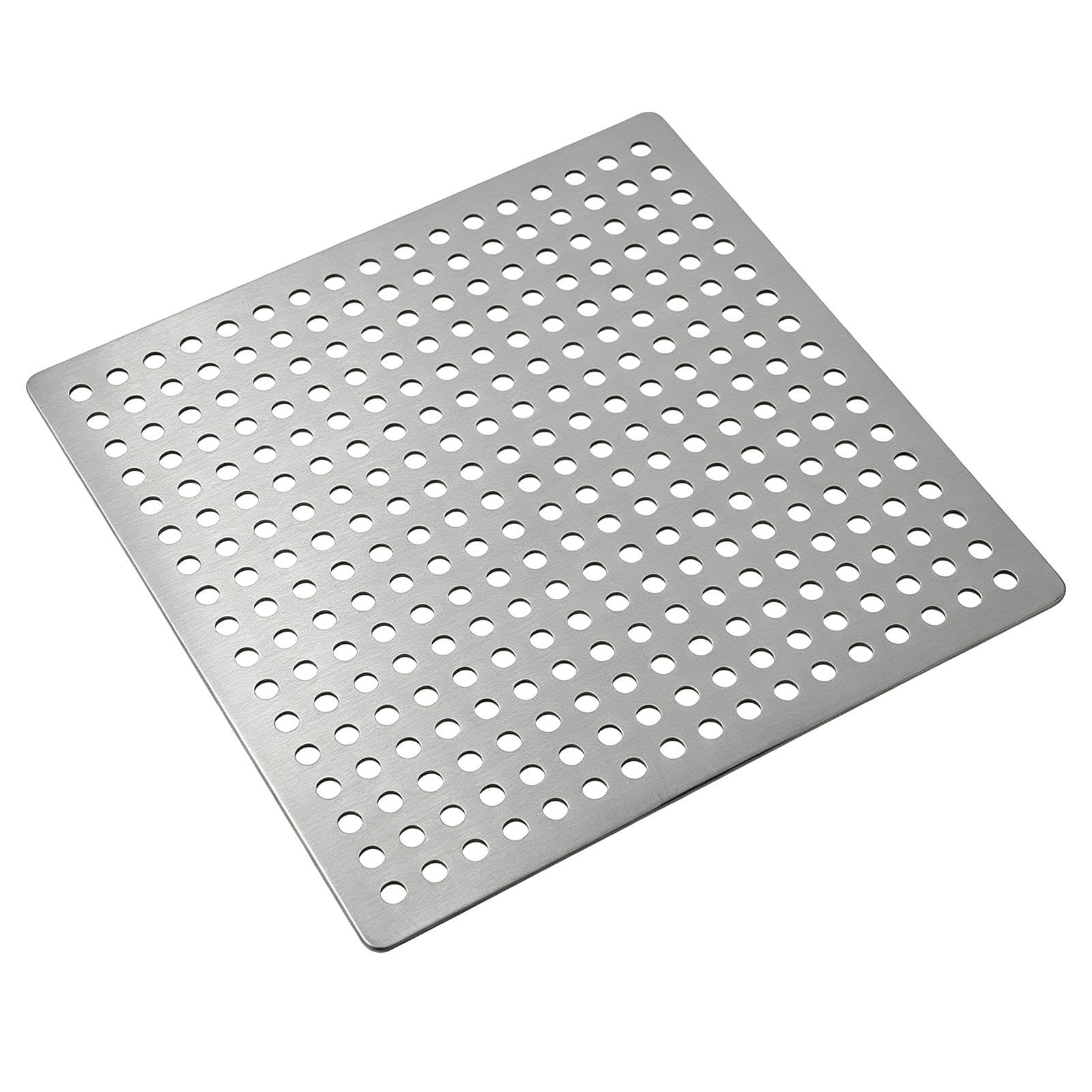 Cubierta Cuadradas para Drenaje de 6-15 cm, Acero Inoxidable