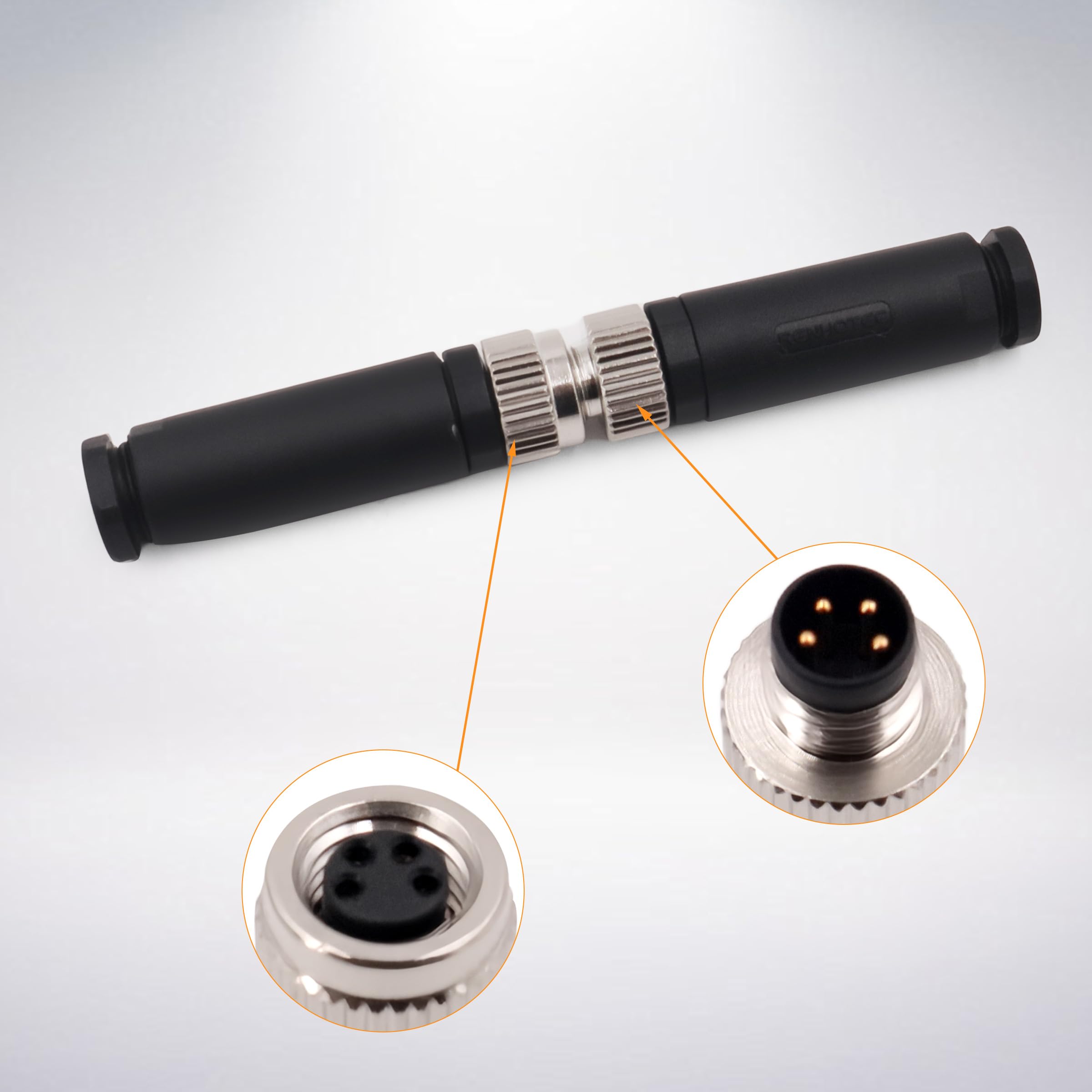 Amazon.com: M8 4 Pin Connector Field Wireable A Coding Industrial