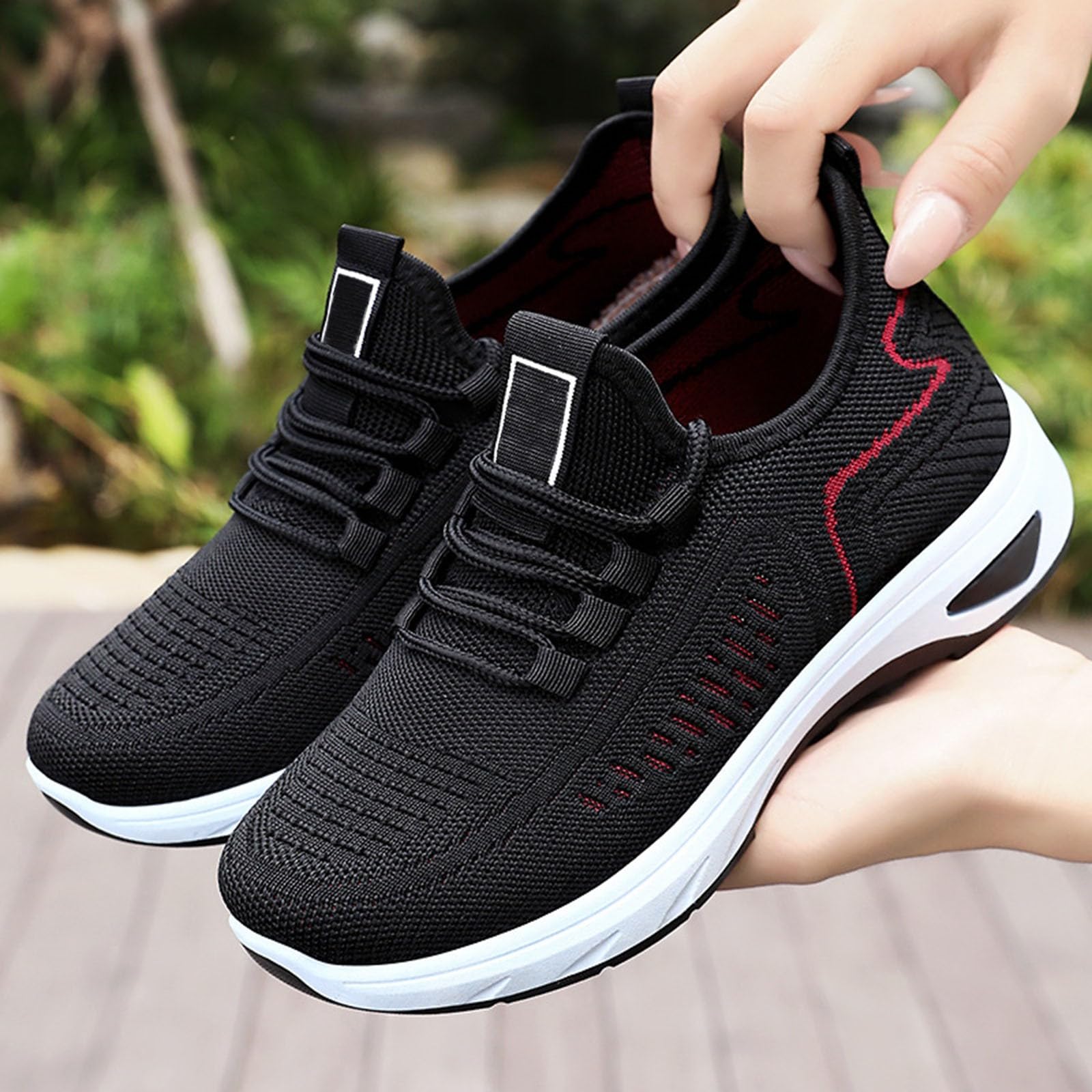 Zapatillas Deportivas Para Mujer Ligeros Clasico Moda Sneakers Slip on Antideslizante Pretty Zapatos Deportivos Sin Cordones Casual Transpirables Calzado Malla Barefoot Entretiempo Para Correr Running