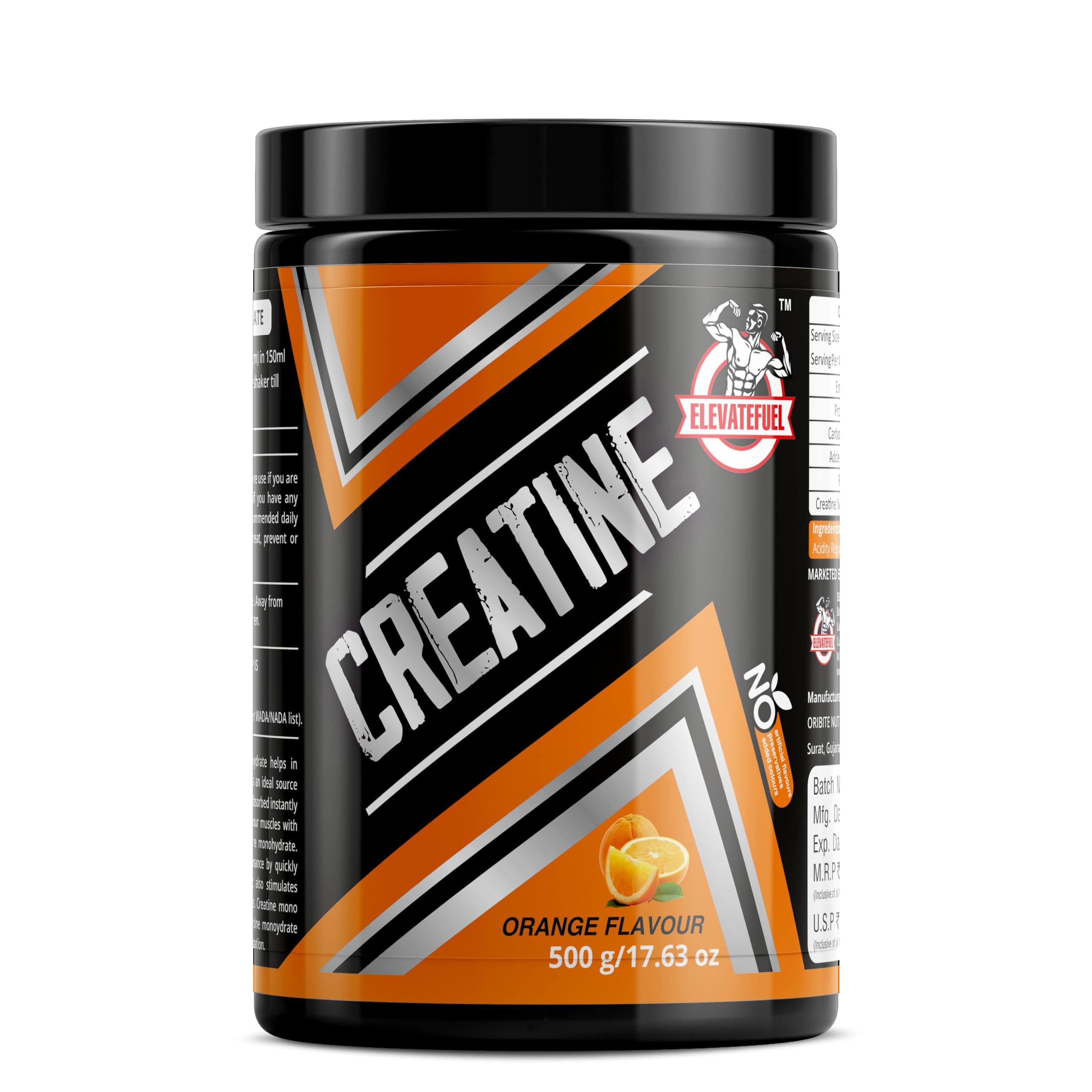 ELEVATEFUEL CREATINE Monohydrate Dietary Suppliment-Premium Performance Enhancement Supplement (Orange, 500 Gm) (B0D3XGH65J) Amazon Price History, Amazon Price Tracker