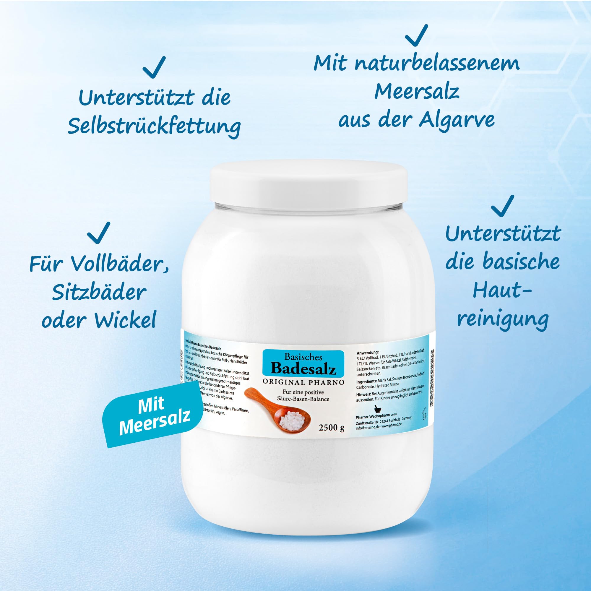 Basisches Badesalz - Original Pharno - 2.500g