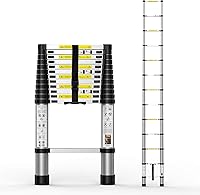 Vista 1 de Telescoping Extension Ladder 12.5FT, Aluminum Telescopic Ladders with Carry Bag for Outdoor