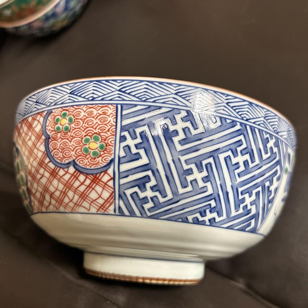 Amazon.co.jp: 三洋陶器 林斎 五色赤絵多用丼揃 5客セット : ホーム