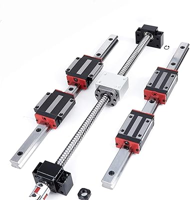 SUOFEILAIMU 1 Set SFU1610/ 1605 Ball Screw Kit + Linear Rails 2PCS HGR20/ 15 Square Guide+ 4PCS HGH. CA/HGW. CC Carriages Blocks for CNC Router (Color : SFU1610 HGH20CA, Guide Length : 1400mm)