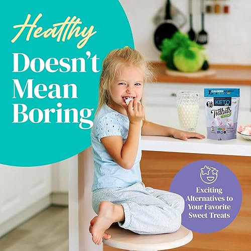 Miniatura 5 de TIDBITS FUN BITES Meringues - Paquete de 12 bocadillos saludables de algodón con sabor a azúcar, bajo en carbohidratos, bajo en calorías, sin