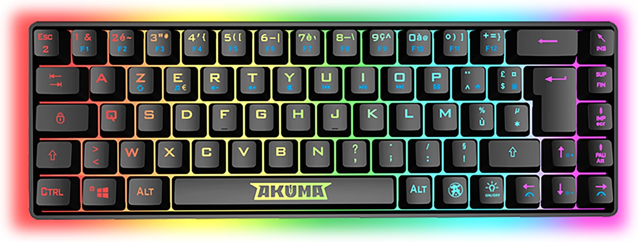 AKUMA Shonen T03 Clavier Gamer 65 TKL 69 Touches Filaire USB R tro akuma-shonen-t03-clavier-gamer-65-tkl-69-touches-filaire-usb-r-tro