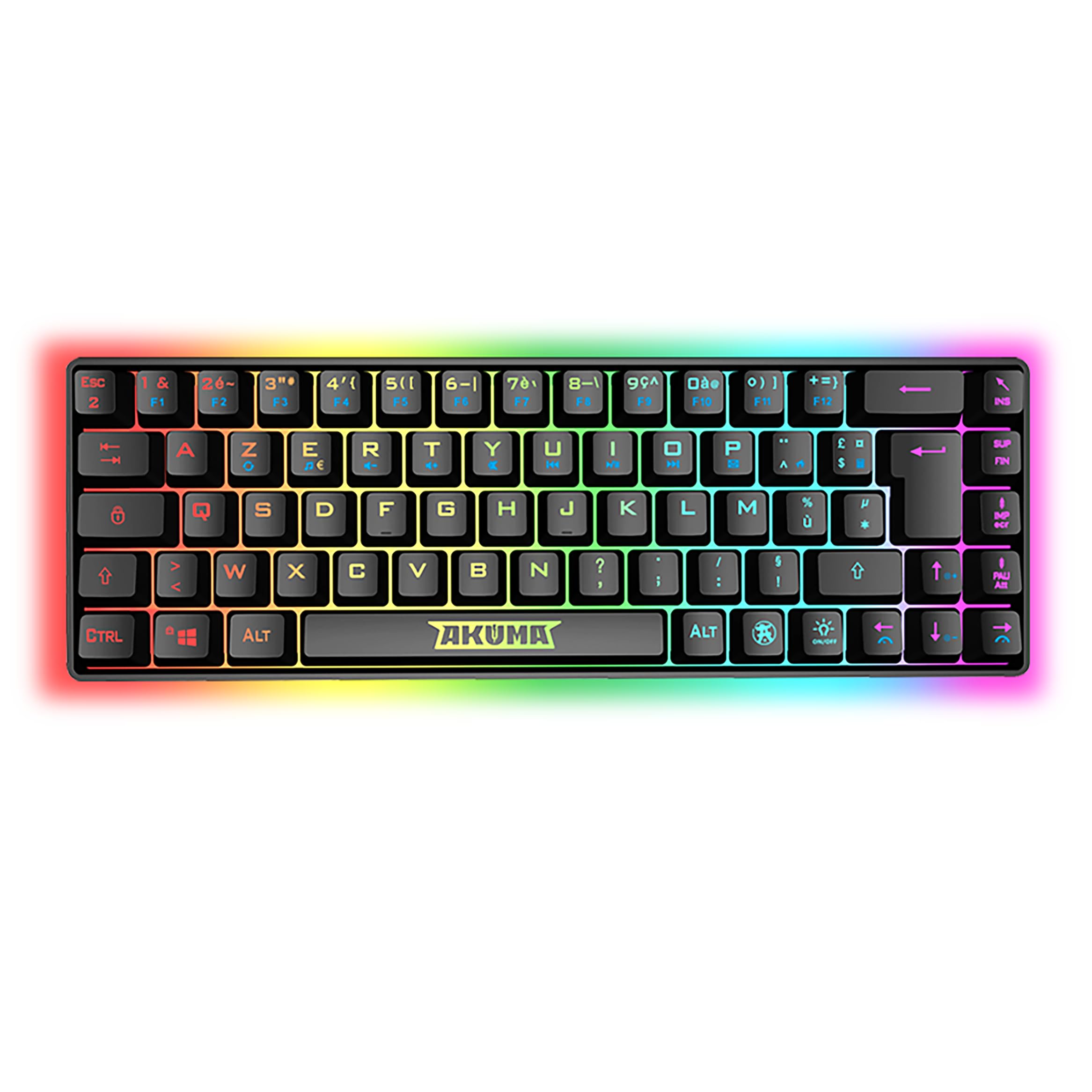 AKUMA - SHÔNEN T03 65% 69 Keys Backlit Gaming Keyboard - Programmable RGB Membrane