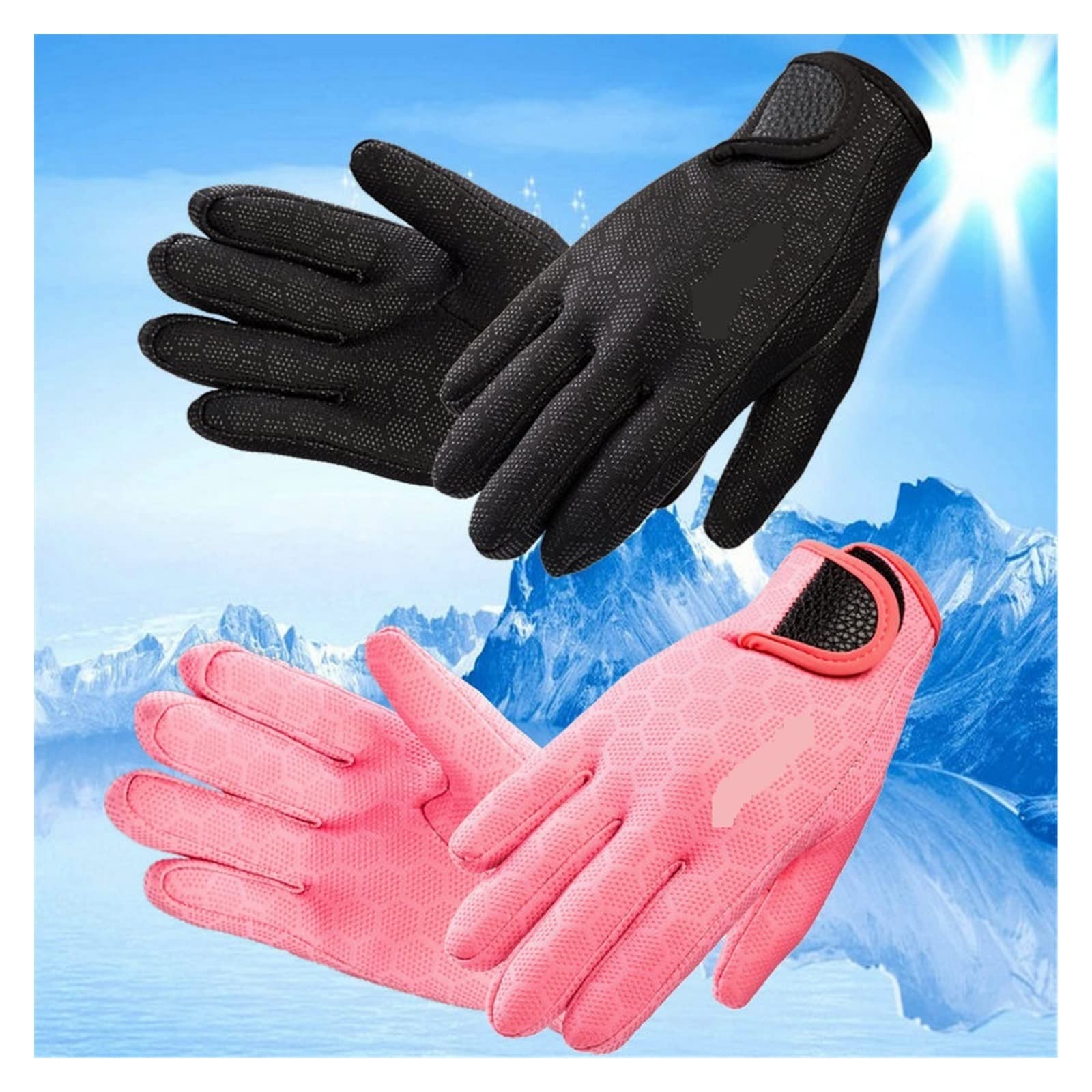 Guanti da Immersione, Guanti da Sub Impermeabili Antiscivolo for Il Nuoto, for tenersi al Caldo Durante l'inverno, for Nuoto, Immersioni, Surf, Snorkeling, Surf e pagaiata(Pink,S)