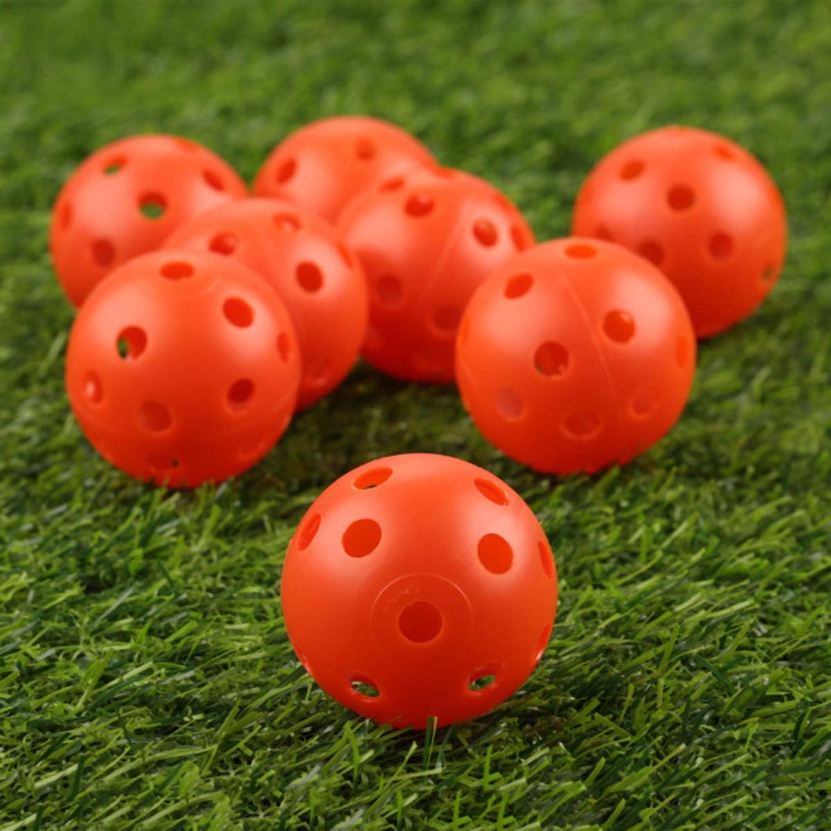 FINGER TEN Golf Practice Balls Plastic Colored Value 12/24/36 Pack, Limited Flight Sports Training Ball for Men Women, Indoor Outdoor Driving Range Backyard Use