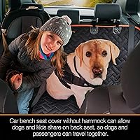Vista 9 de iBuddy Bench - Funda de asiento de coche para coche, SUV, camión, impermeable, para niños, sin olor, resistente y antideslizante, para perros