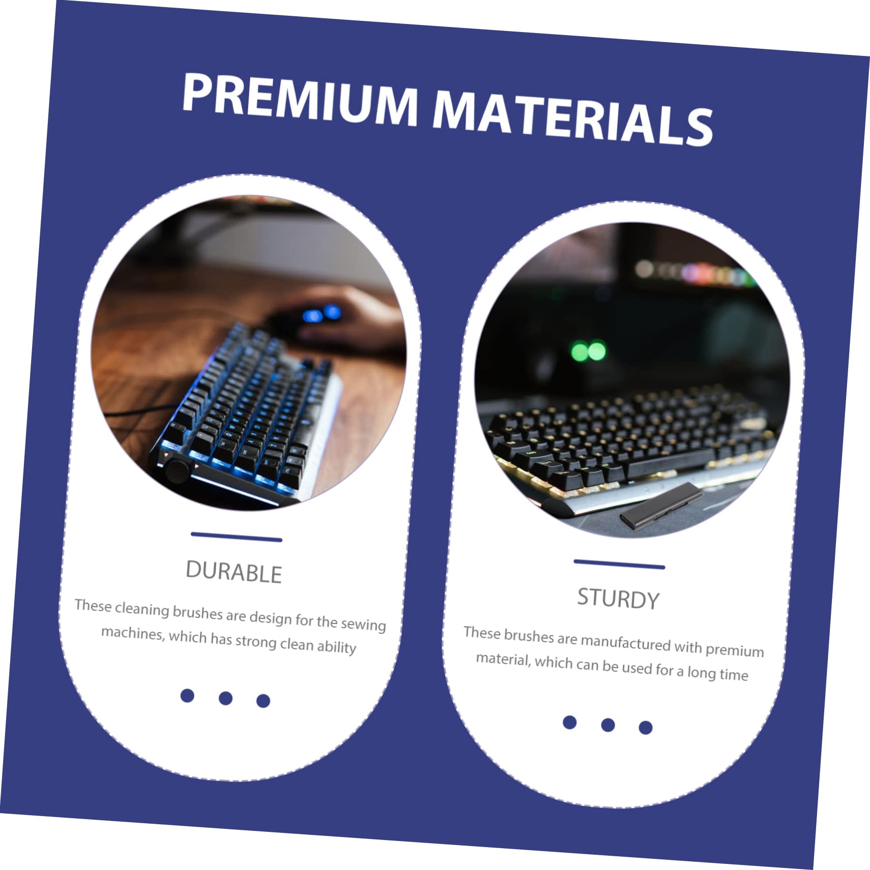 OSALADI 3 Piezas cepillo de limpieza del teclado limpiador de tabletas Limpiador de cepillos para teclado soplador polvo ordenador portátil teclados limpiador de laptop computadora ratón