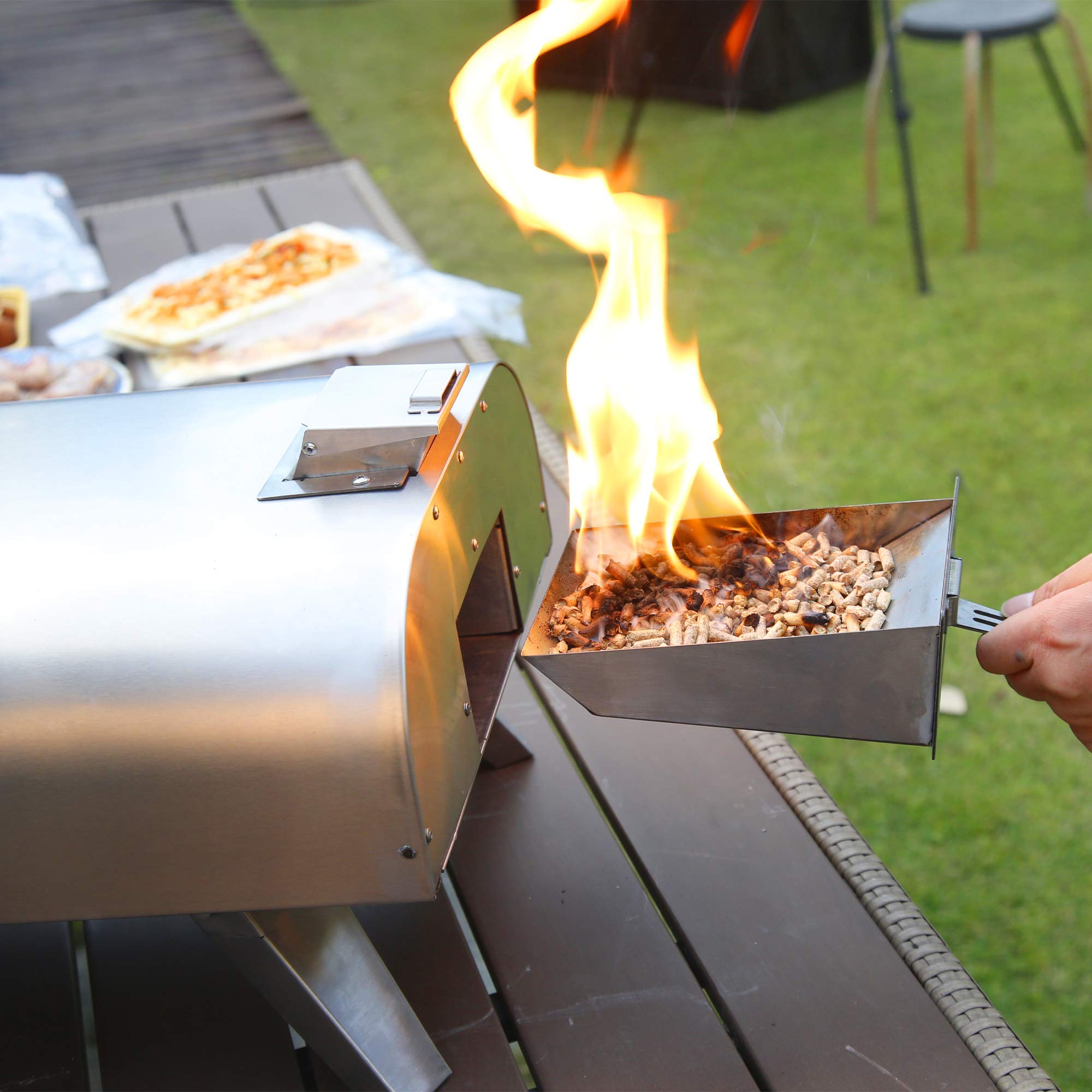 BIG HORN Pizza Oven, Outdoor Portable Pellet Pizza Oven Rapid Heating