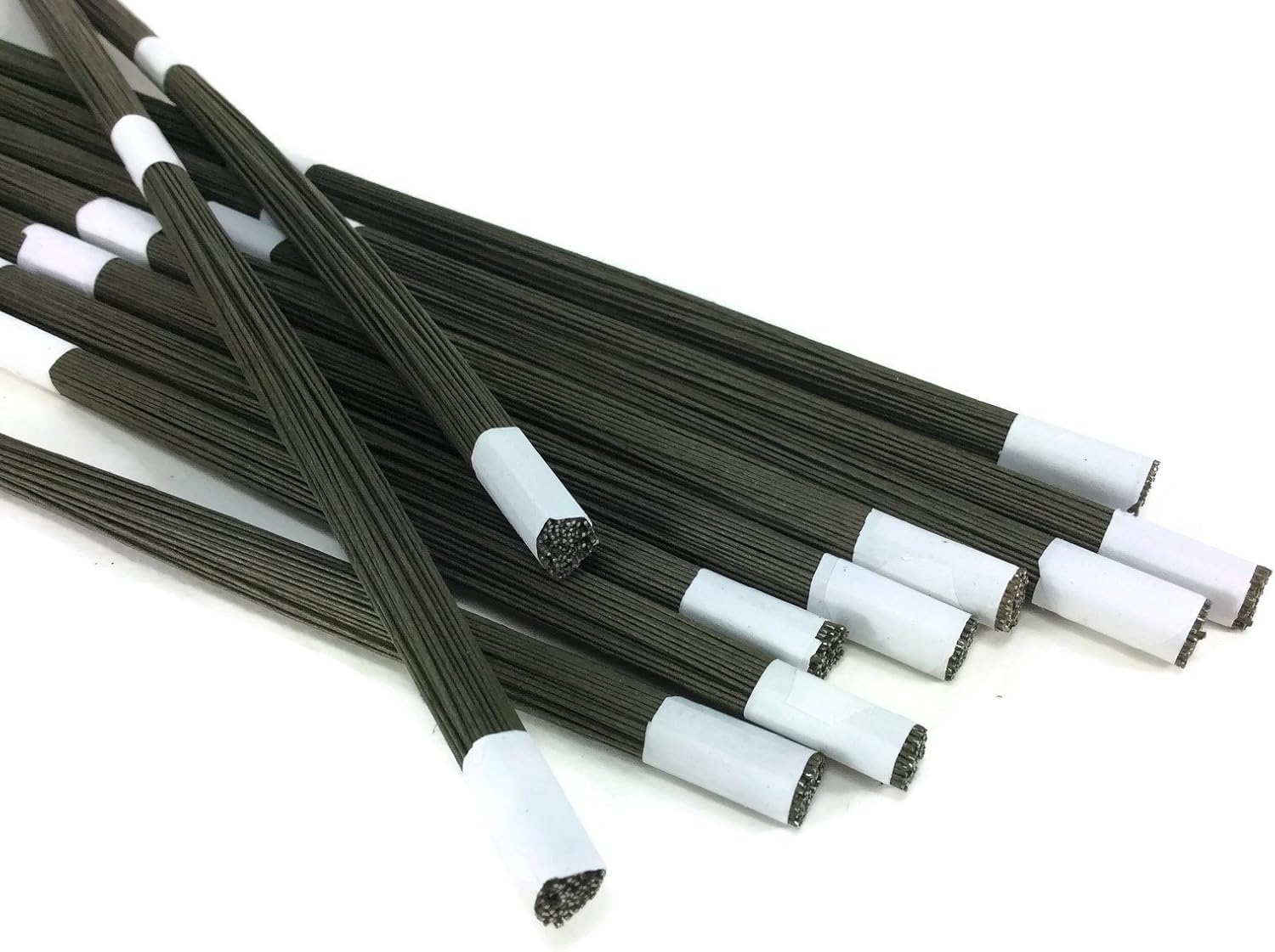 Wire Brown Flower 12 Inches Floral Covered Wire Flower Artificial Stem Green Wire Stems Gauge#26 1000 Wires