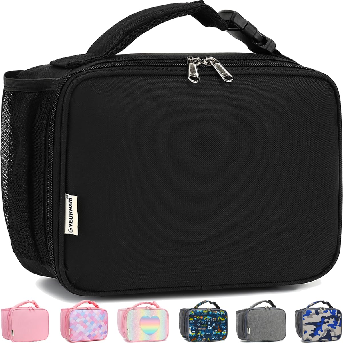 Insulated Lunch Box for School Thermal Reusable Durable Freezable Lunch Bags for Kids Boys Girls Men Women -