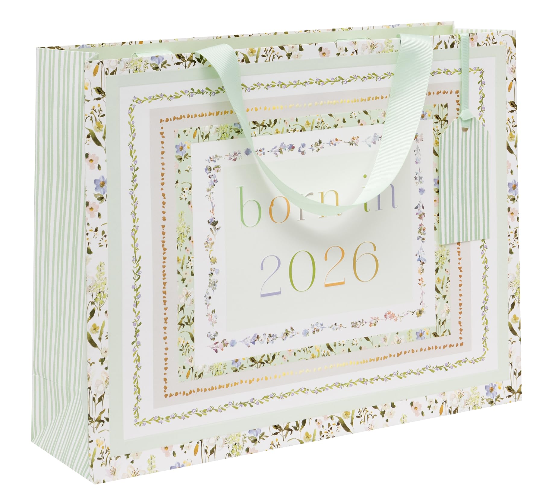 Glick Large Landscape Gift Bag - Baby Bloom Design - 355 x 275 x 100mm