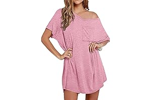 Womens V-Neck Cotton Sleepshirt: A Comfy, Casual Essential for Ultimate Nighttime Comfort