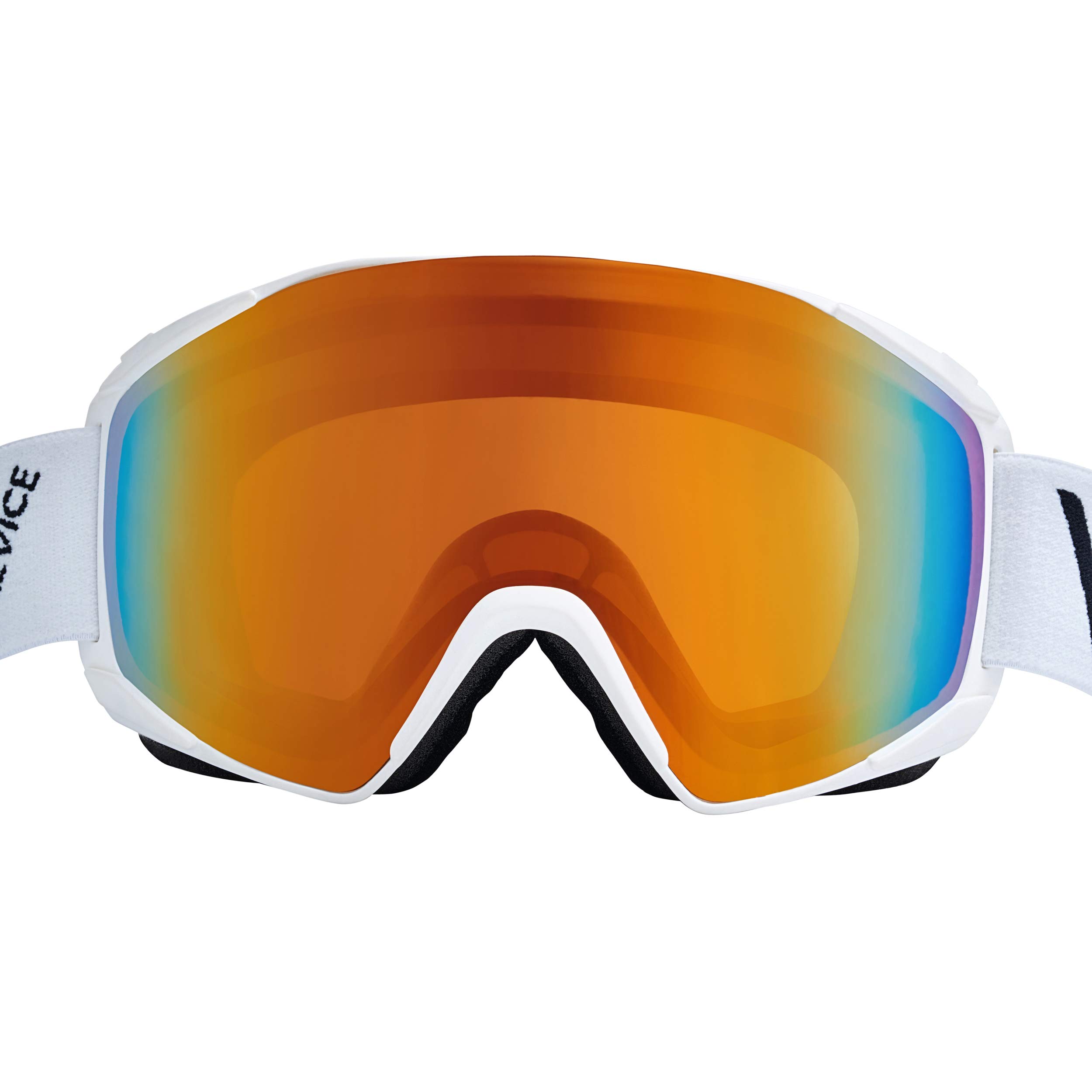 Black Crevice Lunettes de Ski Schladming - Double écran - Revêtement Anti-buée - Protection UV400 (Blanc/Noir, M (Tour de tête 55-58 cm)