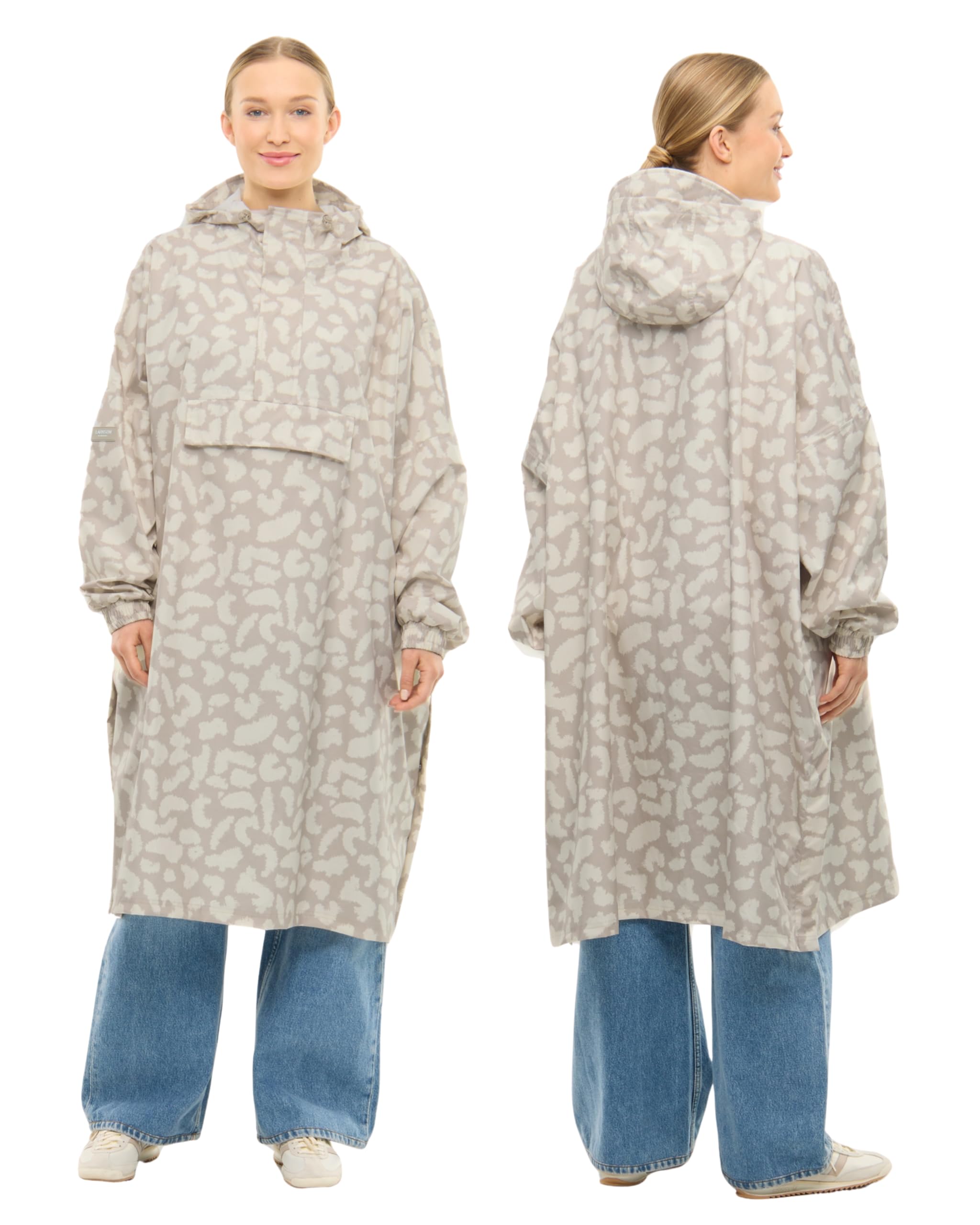 LARKSON Regenponcho Damen Herren Lykke Regenmantel Regencape Wassersäule 10000 mm Wasserdicht Verschweißten Nähten