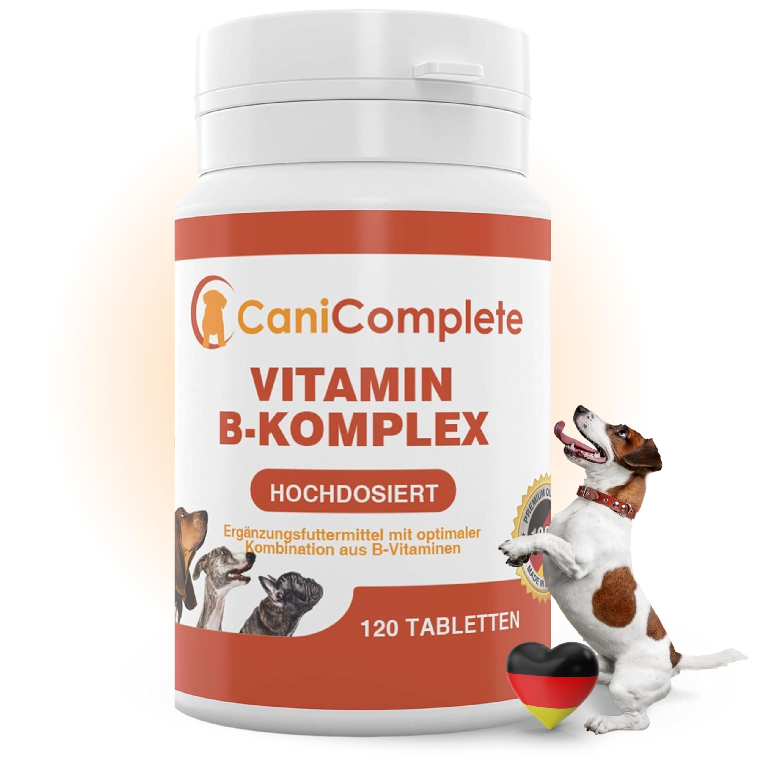 Vitamin B Complex for dogs, cats B1, B2, B3, B5, B6, B9, B12, K3, calcium, folic acid. Supports important nerve functions.120 pieces (4-month pack)