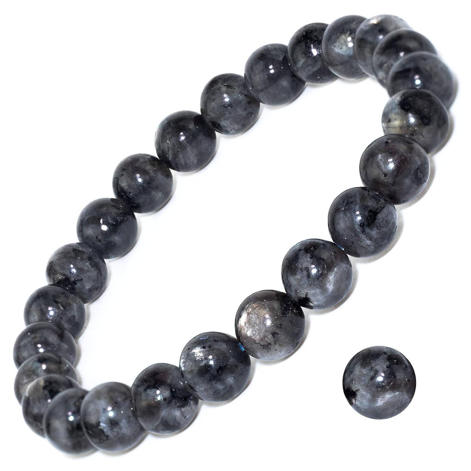 8mm Natural Gemstone Stretch Bracelet, Handmade Unisex Crystal Bracelets for Meditation, Yoga, Spiritual Healing & Positive Energy