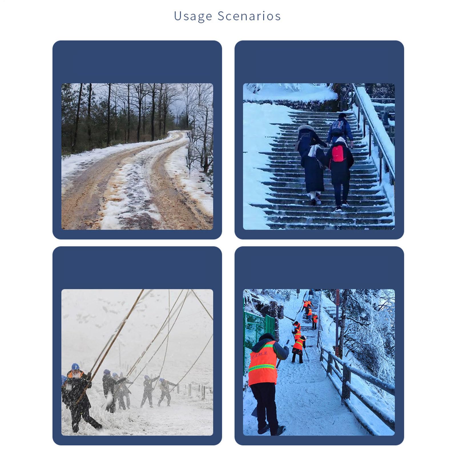 Crampons de neige pour bottes – Résistantes à la chaleur et au froid, crampons pour la pêche sur glace, pour la marche, l'escalade, l'alpinisme, les femmes, les hommes, les adultes, les enfants, les
