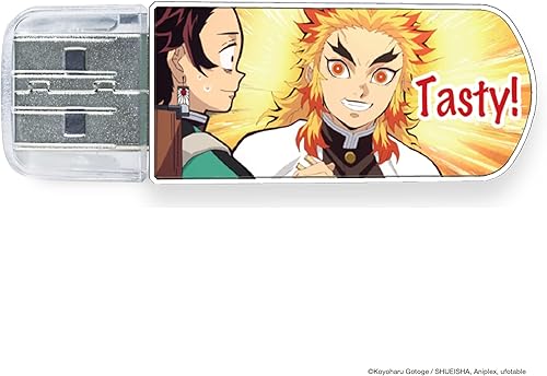 Verbatim Edición limitada oficial de 32 GB Demon Slayer unidad de pulgar Kimetsu no Yaiba - Kyojuro Rengoku - Unidad flash USB 3.0 con diseño de