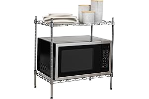 Mind Reader 22.75" x 13.25" x 21.25" Microwave Shelf Rack