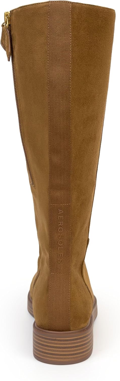 Aerosoles Women's PRUE Knee High Boot, Tobacco Faux Suede/Faux Shearling, 7M - Image 3