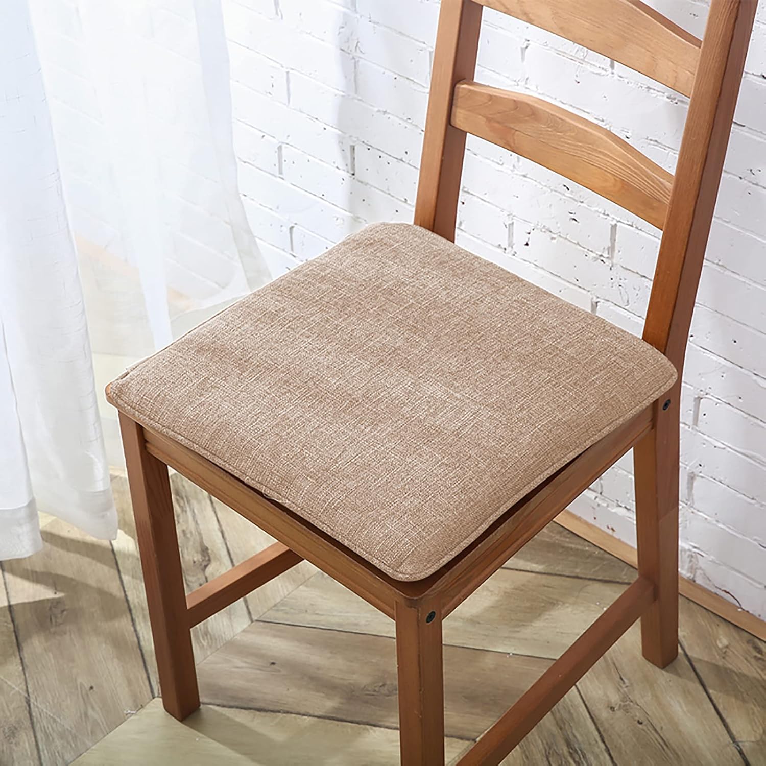Modern Chair Cushion,Detachable Non Slip Chair Pad Comfort Seat Cushion Durable Kitchen Seat Pad for Home Patio Indoor Outdoor-Camel 45x45cm(18x18inch)