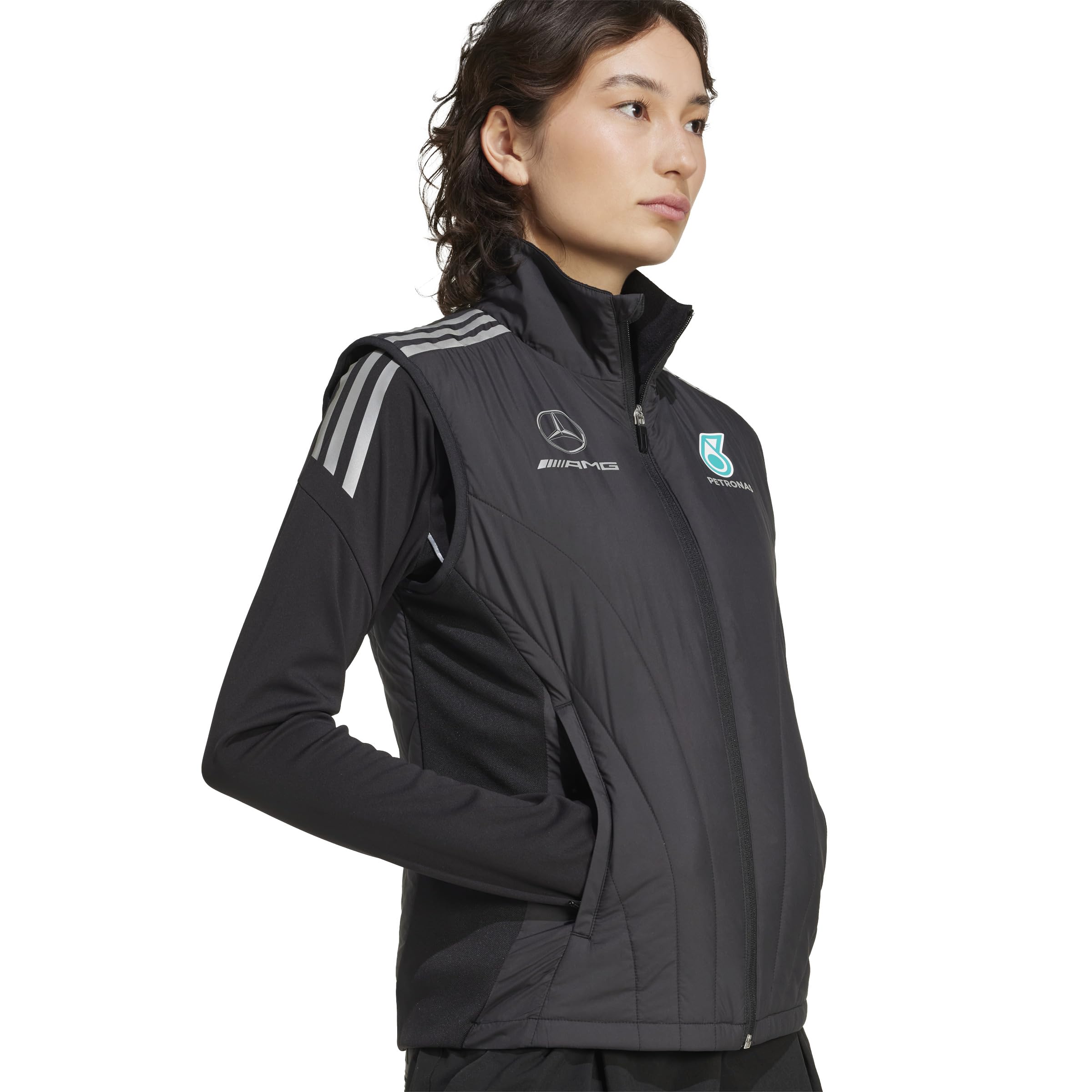 adidas Damen MERCEDES AMG PETRONAS FORMULA ONE TEAM MECHANICS VEST black REFLECTIVE SILVER S